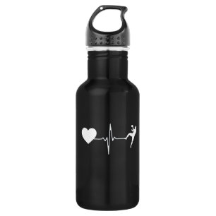 Handball Handball Handball Player Heartbeat Edelstahlflasche