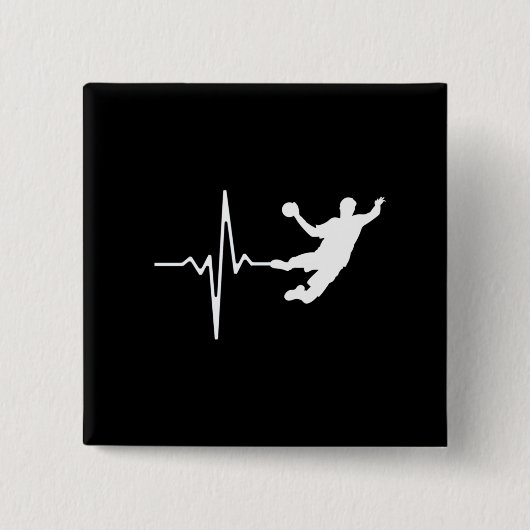Handball - Handball Player Heartbeat Button (Vorderseite)