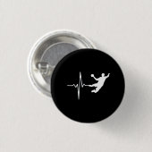 Handball - Handball Player Heartbeat Button (Vorne & Hinten)