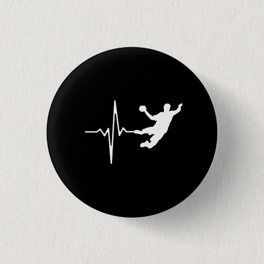 Handball - Handball Player Heartbeat Button (Vorderseite)