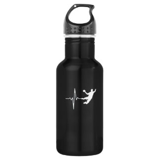 Handball - Handball Player Heartbeat Edelstahlflasche