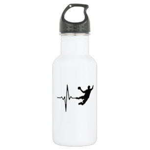 Handball - Handball Player Heartbeat Edelstahlflasche