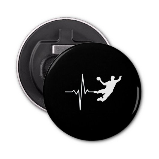 Handball - Handball Player Heartbeat Flaschenöffner (Vorderseite)