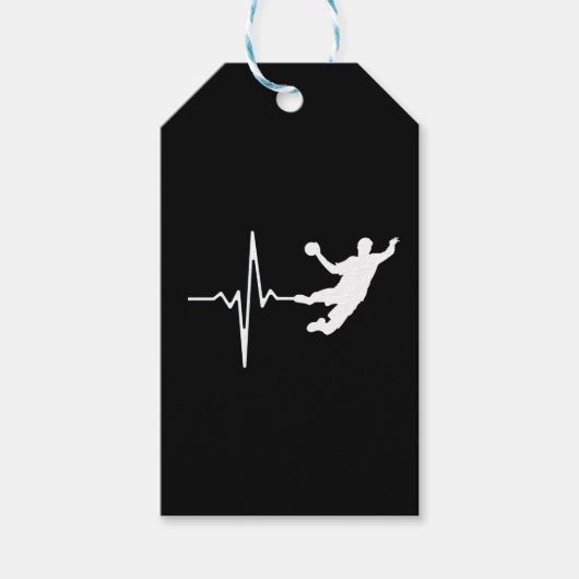 Handball - Handball Player Heartbeat Geschenkanhänger (Vorderseite)