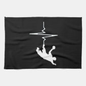 Handball - Handball Player Heartbeat Geschirrtuch (Horizontal)