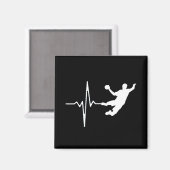 Handball - Handball Player Heartbeat Magnet (Vorderseite/Rückseite)