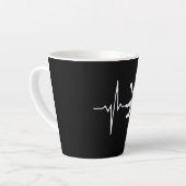 Handball - Handball Player Heartbeat Milchtasse (Linke Ecke)