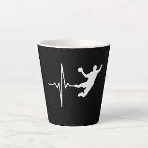Handball - Handball Player Heartbeat Milchtasse