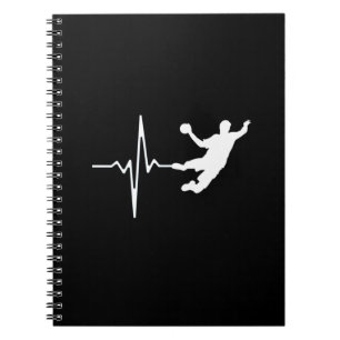 Handball - Handball Player Heartbeat Notizblock