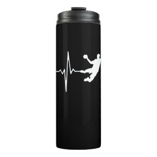 Handball - Handball Player Heartbeat Thermosbecher
