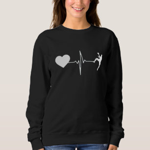 Handball Handballspieler Herzschlag Sweatshirt