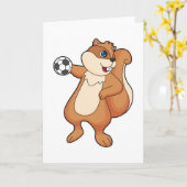Handball-Handballspieler Karte (Gelbe Blume)