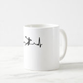Handball Heartbeat Geschenk Mama Vater Kaffeetasse (VorderseiteRechts)