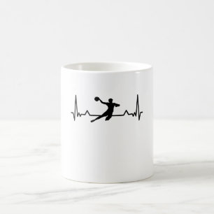 Handball Heartbeat Geschenk Mama Vater Kaffeetasse