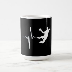 Handball - Herzschlag eines Handballspielers Kaffeetasse
