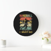 Handball is Calling Slogan Funny Retro Große Wanduhr (Zuhause)