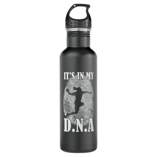 Handball ist in meiner DNA Edelstahlflasche (Vorderseite)