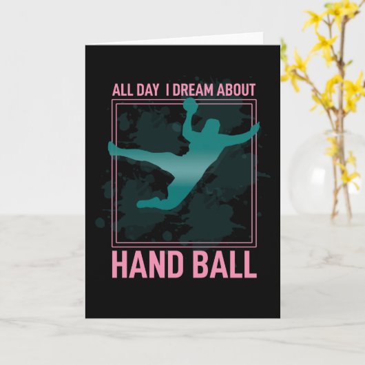 Handball ist mein Leben Karte (Gelbe Blume)