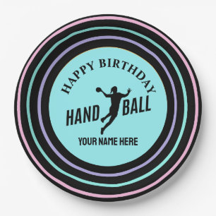 Handball Mädchen Geburtstag, Handball Spieler Gesc Pappteller