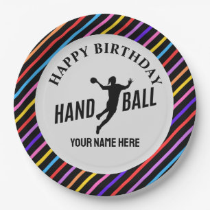 Handball Mädchen Geburtstag, Handball Spieler Gesc Pappteller