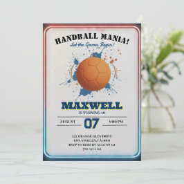 Handball Mania Geburtstagseinladung Einladung