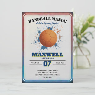 Handball Mania Geburtstagseinladung Einladung