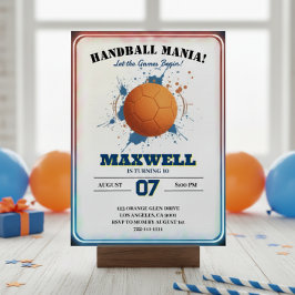 Handball Mania Geburtstagseinladung Einladung