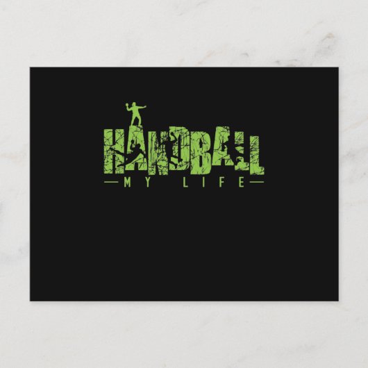 Handball "Mein Leben" Postkarte (Vorderseite)