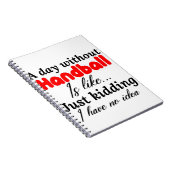Handball Notizblock (Rechte Seite)