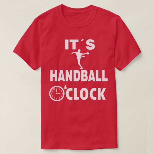 Handball oclock Jump Shot Handball Player Resin T-Shirt (Design vorne)