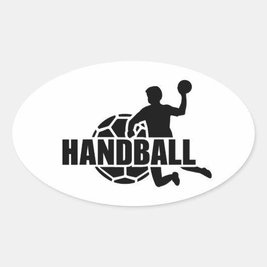 Handball Ovaler Aufkleber (Vorderseite)