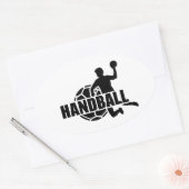 Handball Ovaler Aufkleber (Umschlag)