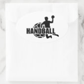 Handball Ovaler Aufkleber (Tasche)