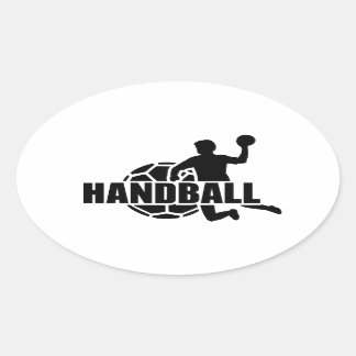 Handball Ovaler Aufkleber