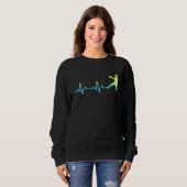 Handball Player Fans Coach Heartbeat Sweatshirt (Vorne ganz)