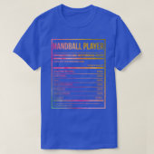 Handball Player Funny Handball Nutrition Label in T-Shirt (Design vorne)
