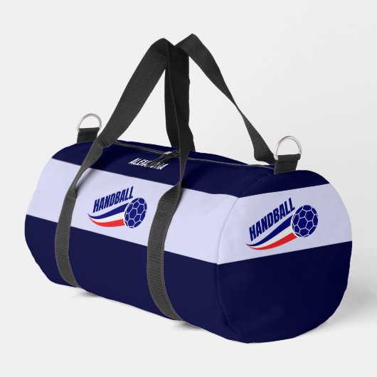Handball Player Girl, Geburtstag, Frankreich-Flagg Duffle Bag (Linke Seite)