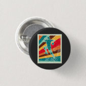 Handball Player Retro Button (Vorne & Hinten)