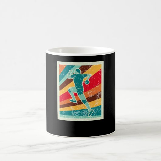Handball Player Retro Kaffeetasse (Mittel)