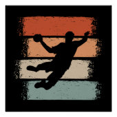 Handball Player Retro Poster (Vorderseite)