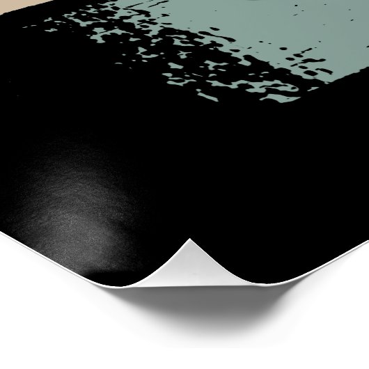 Handball Player Retro Poster (Ecke)