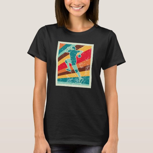 Handball Player Retro T-Shirt (Vorderseite)