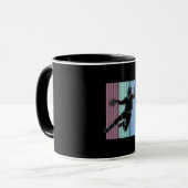 Handball Player Retro Tasse (Vorderseite Links)