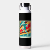 Handball Player Retro Trinkflasche (Vorne)