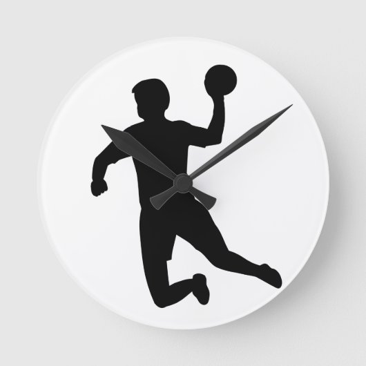 Handball player runde wanduhr (Vorderseite)