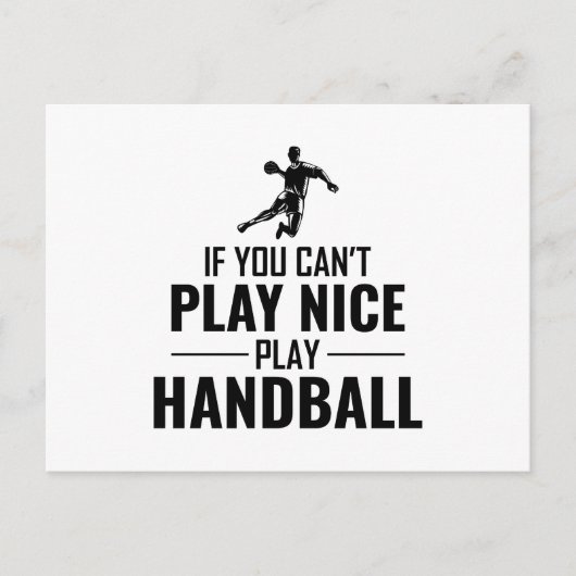 Handball Player Sport Team Handballer Funny Saying Postkarte (Vorderseite)