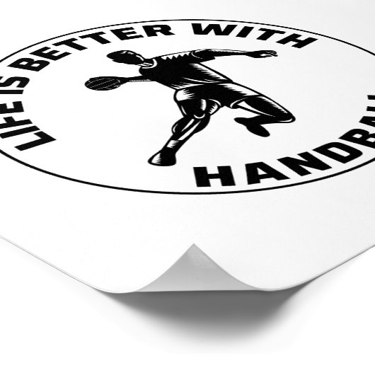 Handball Player Sport Team Handballer Funny Sprich Poster (Ecke)