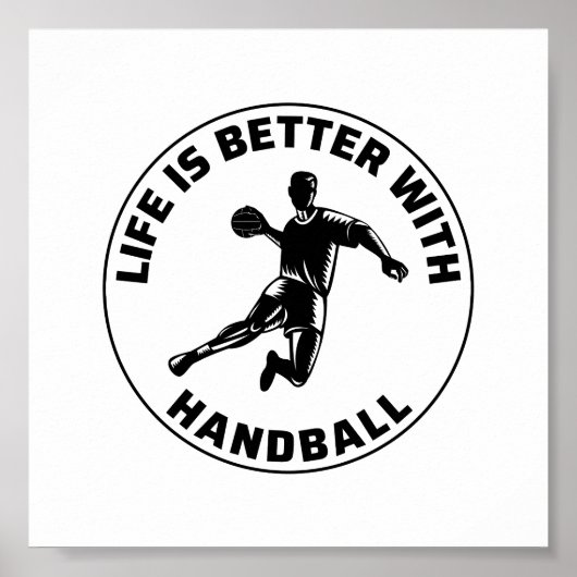 Handball Player Sport Team Handballer Funny Sprich Poster (Vorne)
