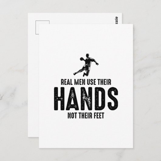 Handball Player Sport Team Handballer Funny Sprich Postkarte (Vorne/Hinten)