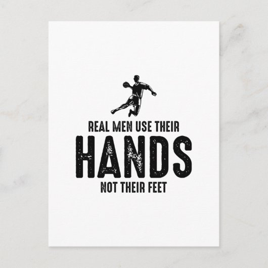 Handball Player Sport Team Handballer Funny Sprich Postkarte (Vorderseite)